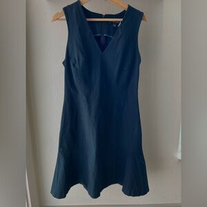 Banana Republic dark teal flare dress